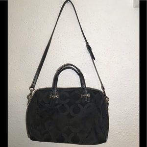Coach black shoulder nylon bag